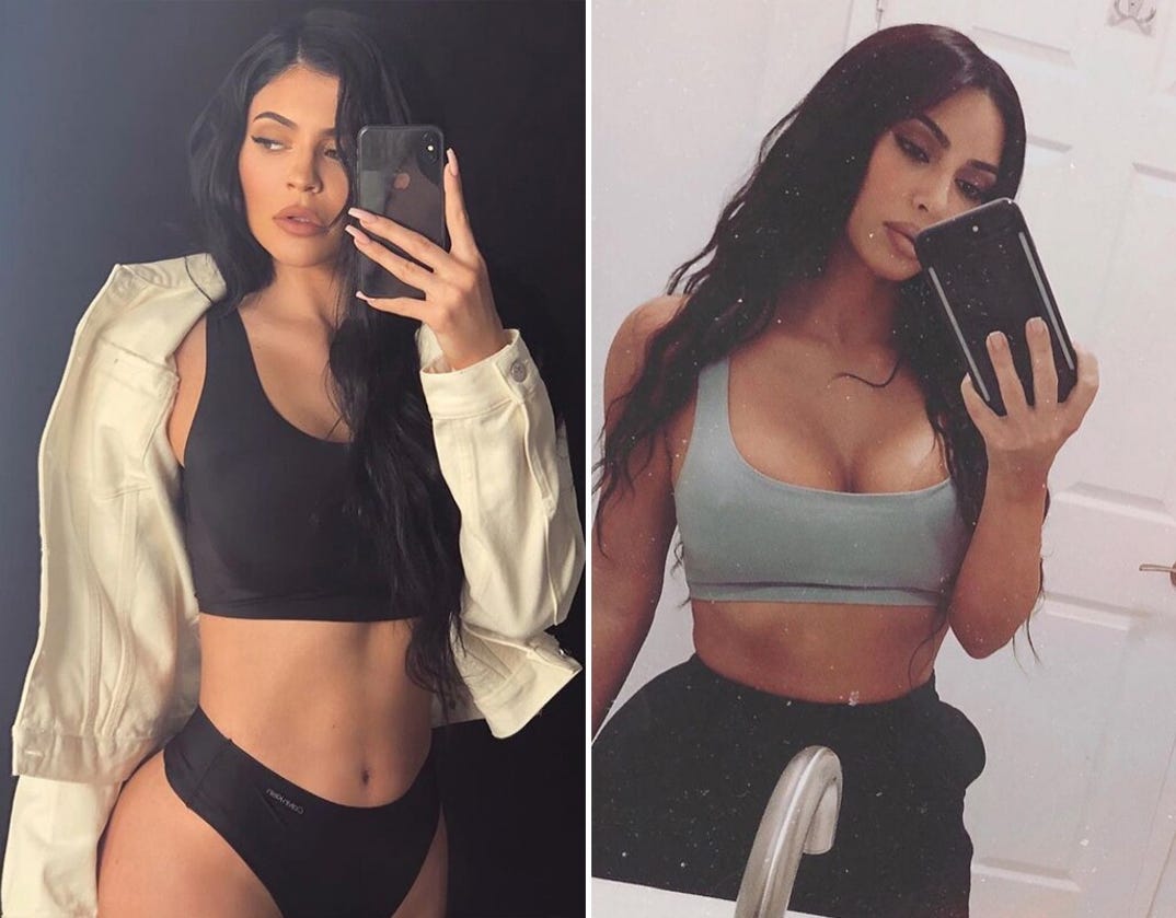 Kylie (22) vs. Kim (39)