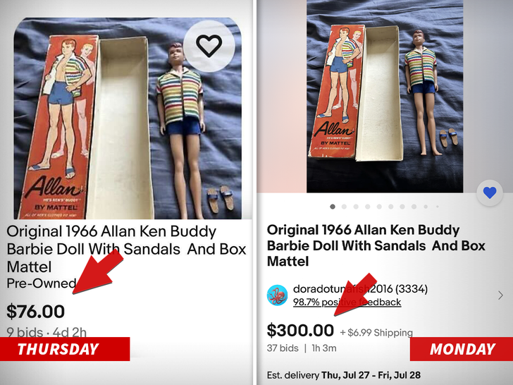 Barbie' fans driving up the price on an obscure Allan doll