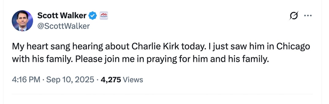 Politicians React To Charlie Kirk Shooting  0