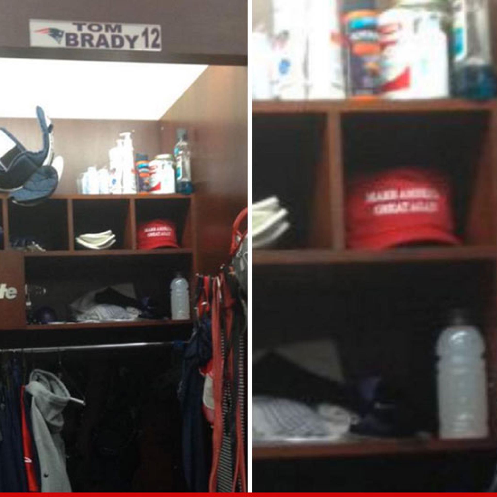 Tom Brady Has Donald Trump Hat in Locker