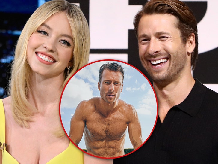 glen powell sydney sweeney getty mens health 1