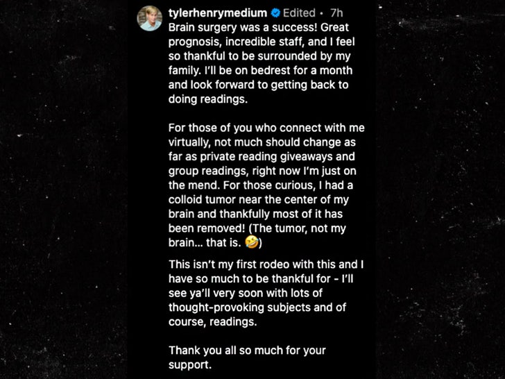 tyler henry brain surgery caption instagram