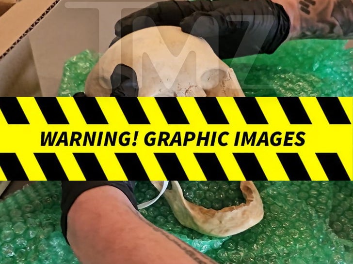 Hilla Klein diz que recebeu o crânio humano como uma ameaça