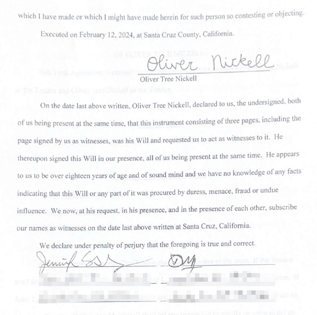 Oliver Tree Petition To Administer Estate 2