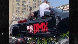 Monster Truck Carrying DMX's Casket Heads to Barclays for Memorial