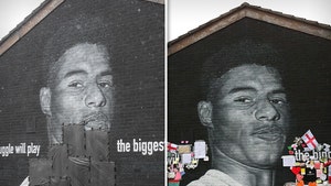 England Soccer's Marcus Rashford's Defaced Mural Repaired, Anti-Racists Show Support