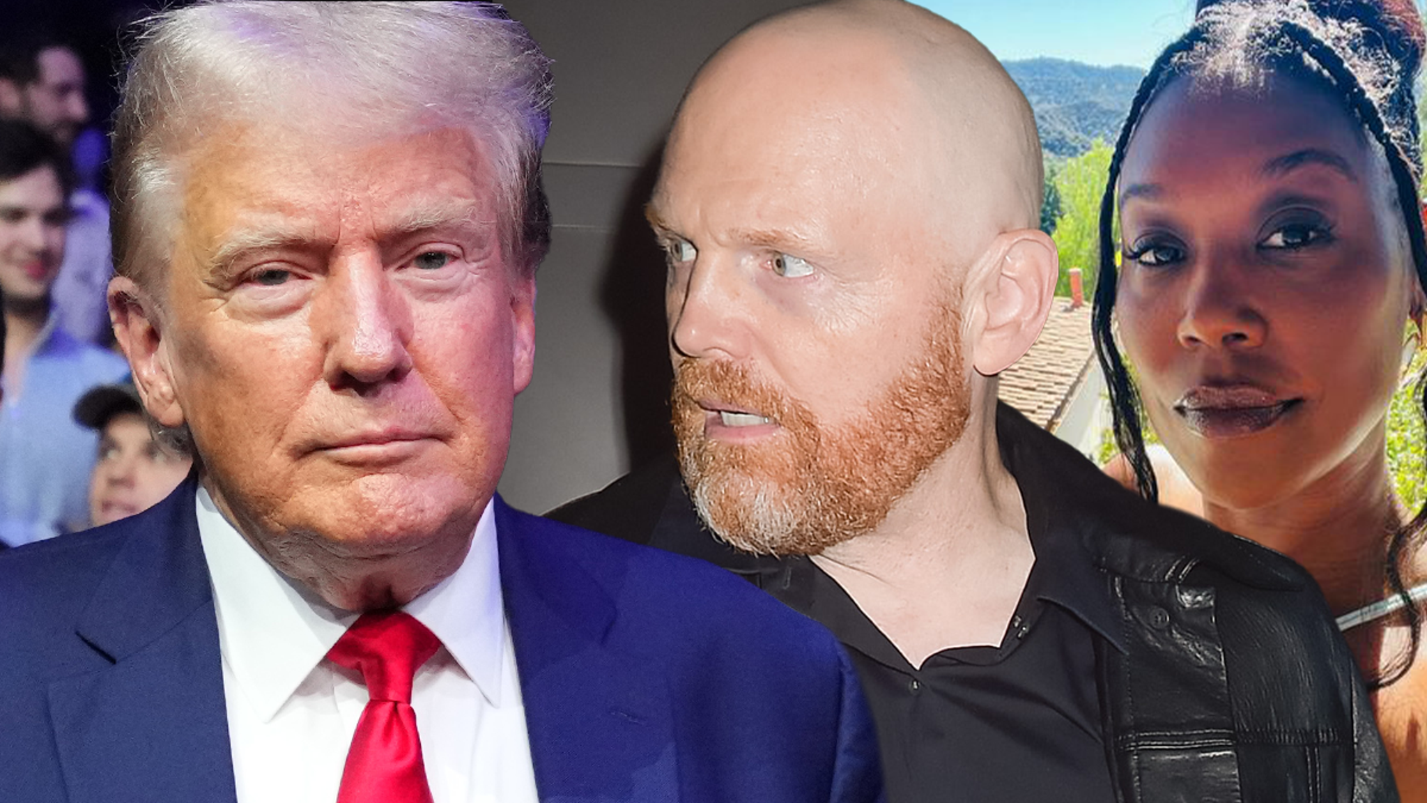 Bill Burr’s Wife Appears to Flip Off Trump at UFC 295 Event
