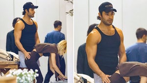 Sam Asghari Grabbing His Girlfriend's Hips
