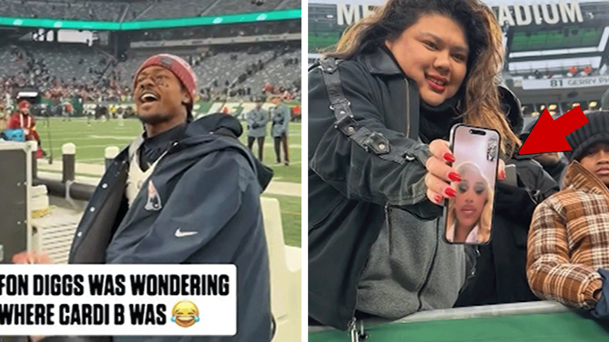 Cardi B Ditches Cold Temperatures At Stefon Diggs’ Game Cardi B Ditches Cold Temperatures At Stefon Diggs’ Game
