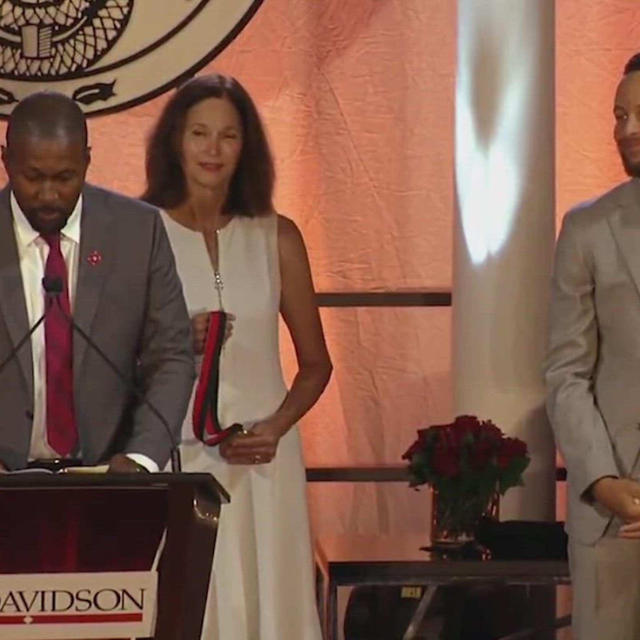 Curry's 3: Joins Davidson HOF, has jersey retired, graduates
