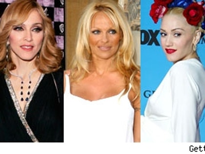 Madonna, Pam Anderson, Gwen Stefani