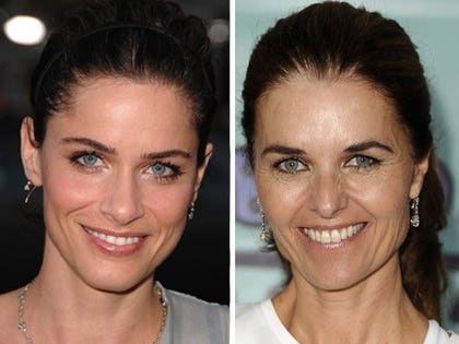 Amanda Peet and Maria Shriver