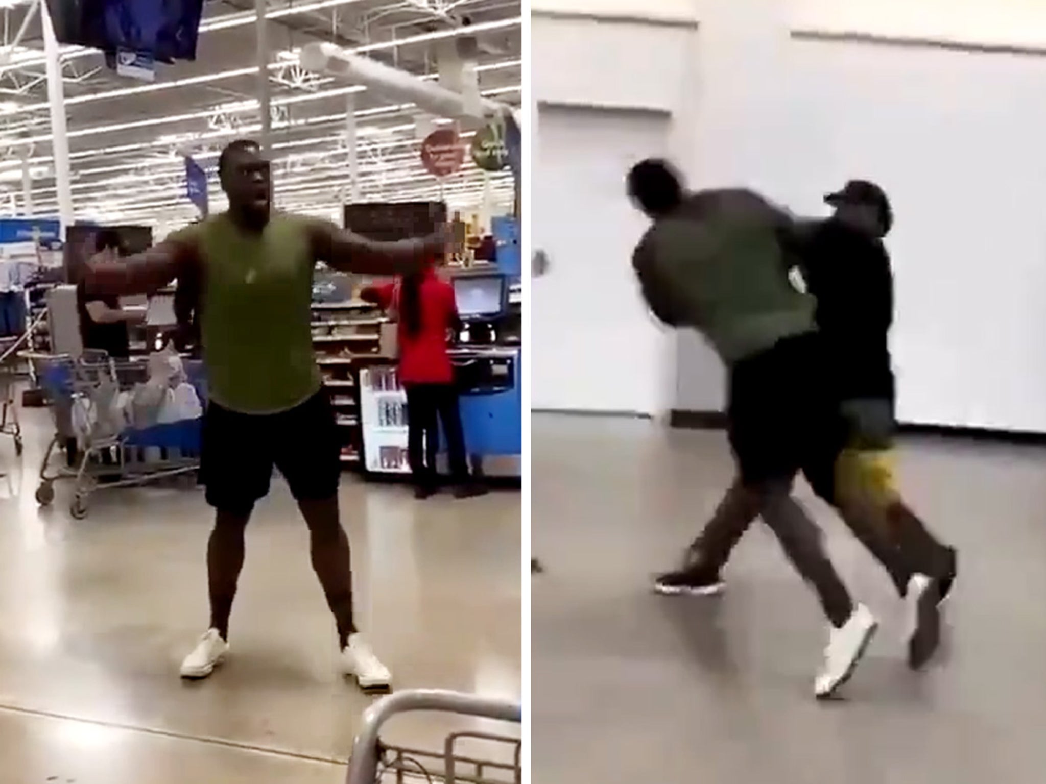 Big Man Violently Ko Ed In Walmart Fight Is Not Ex Nfler Bruce Campbell