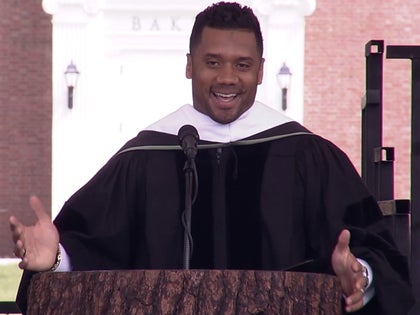 Russell Wilson Jokes About Being 'Ciara's Husband' During Commencement Address