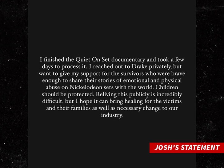 Josh's Statement_Josh Peck
