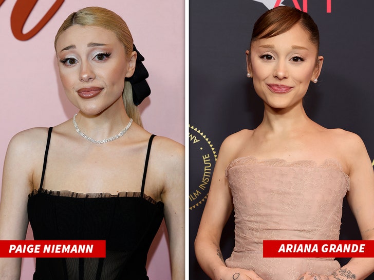 Paige Niemann and Ariana Grande Getty 1
