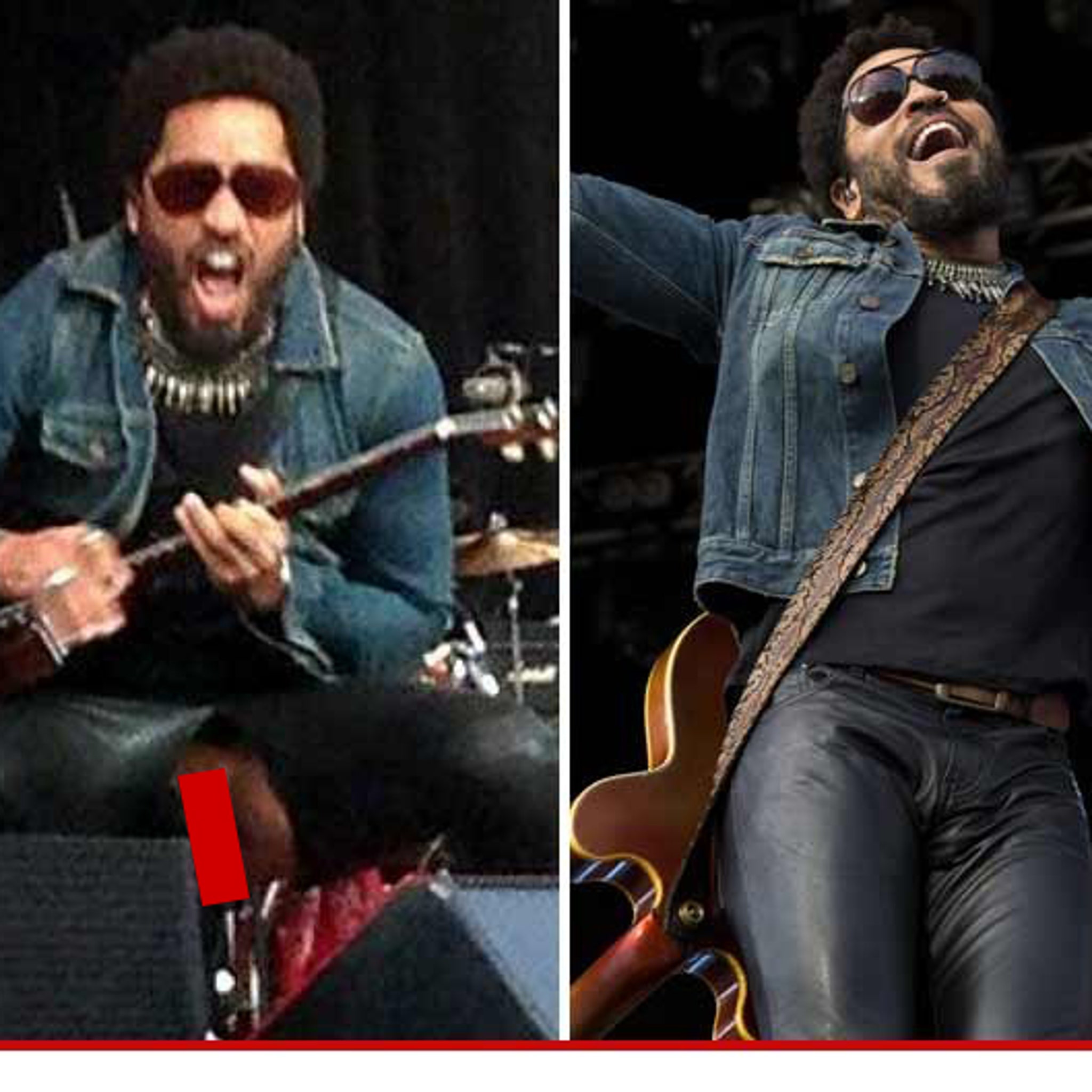 Infer Serviceable Permanently Lenny Kravitz -- Exposes Junk ... After Leather Pants Rip Open!!! (PHOTO)