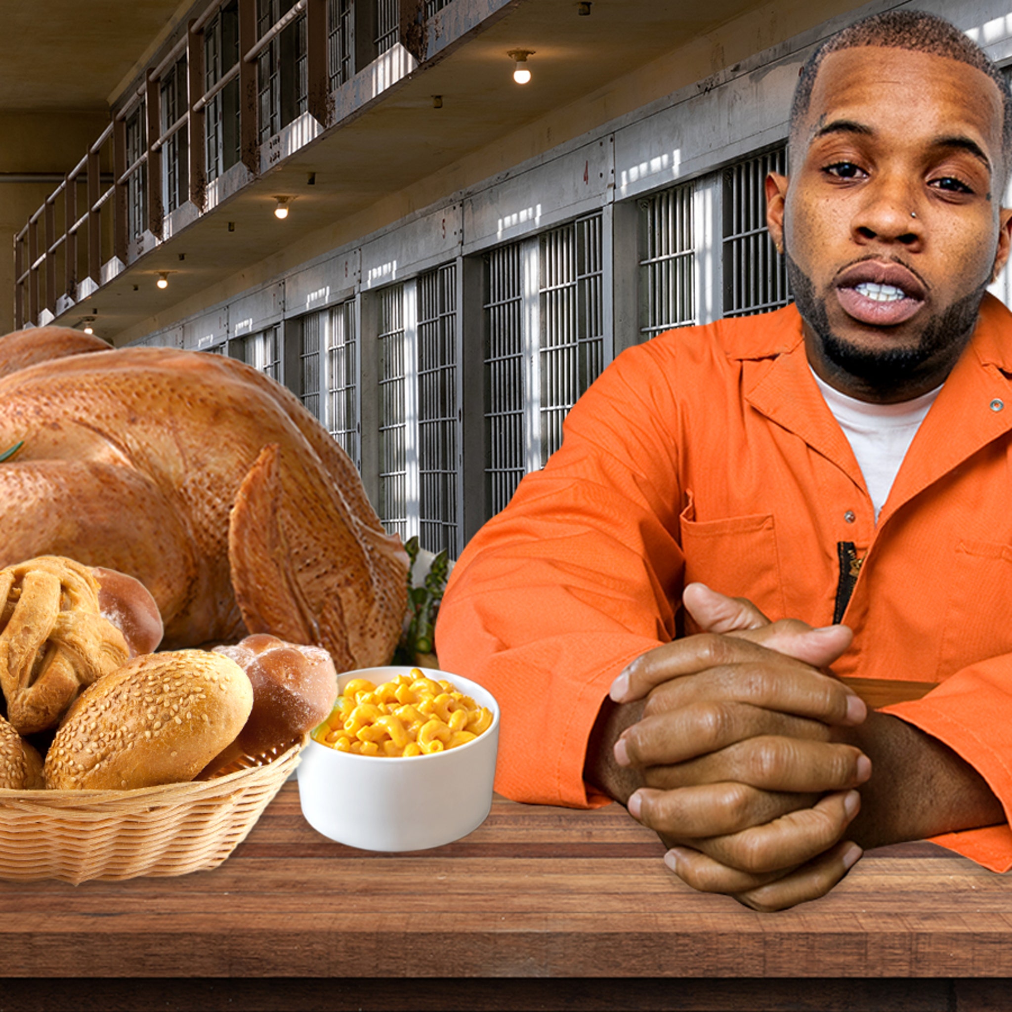 Tory Lanez s Christmas Dinner From Jail Includes Turkey Pumpkin Muffin 