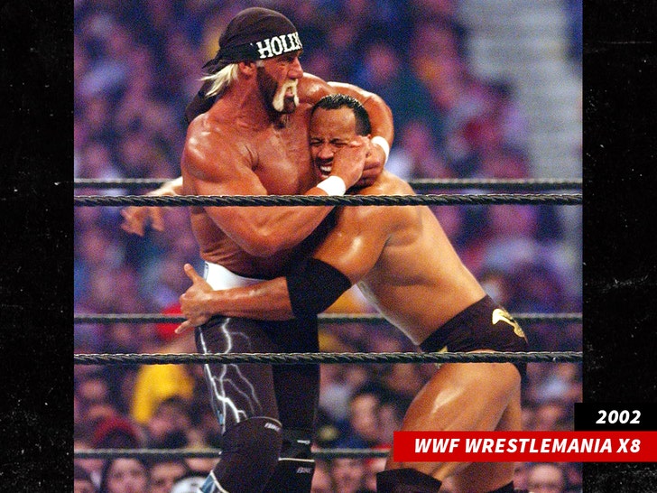 Rock e Hopuk Hogon WWF WWF WWF WWF WWF WWF WWF H8 2002 Getty 2