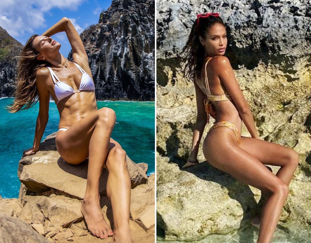 Alessandra Ambrosio (39) vs. Joan Smalls (32) -- Models on Vacay Edition