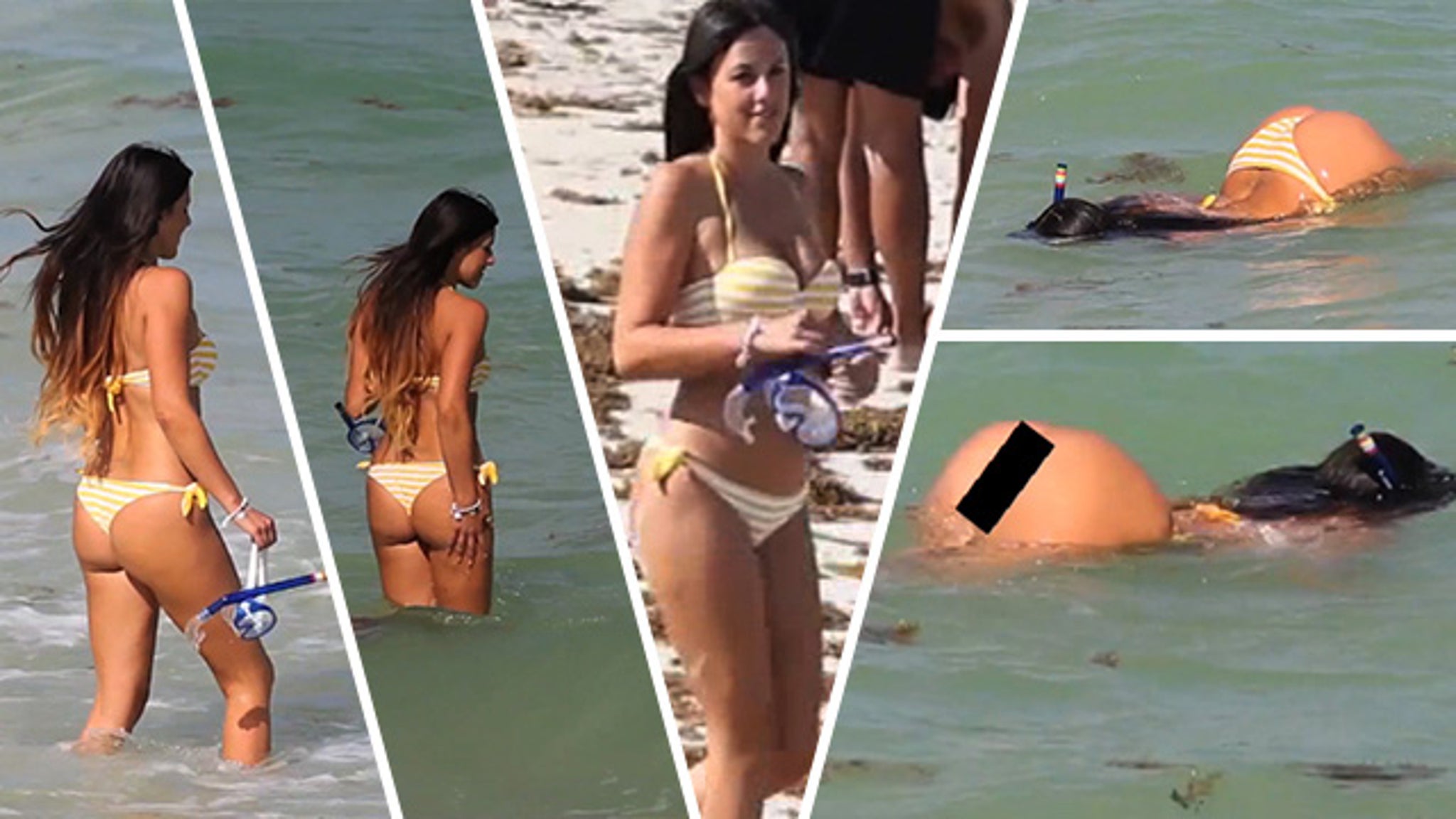 Claudia Romani -- Bikini Babe Has Whale Tail Fail.