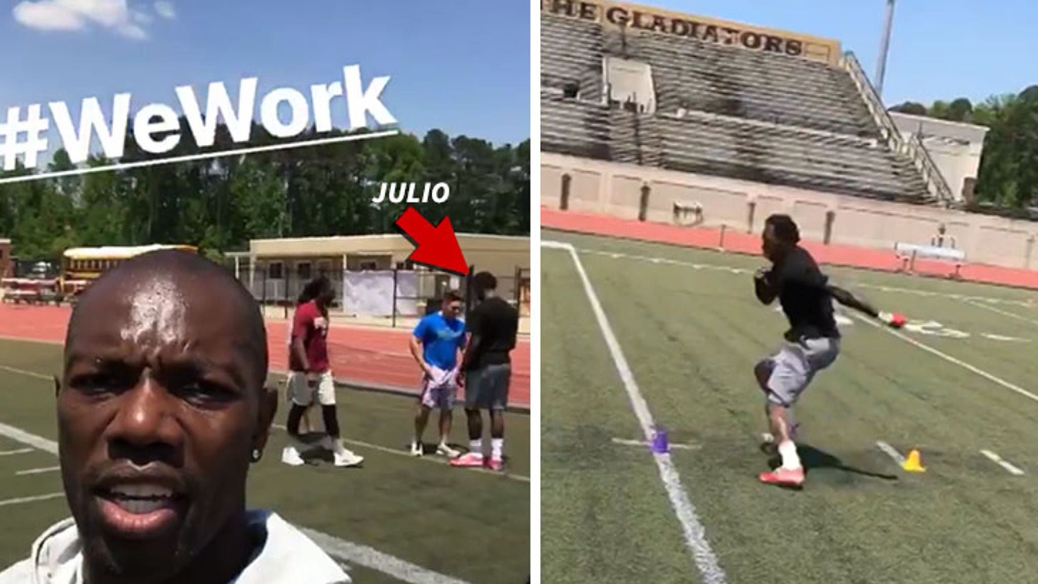 Julio Jones Hits WR Workout with Terrell Owens
