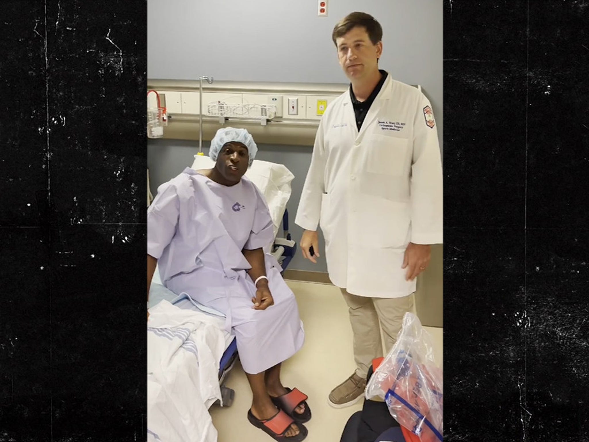 Deion Sanders Shows Bloody Surgical Wound on Foot Three Weeks Post-Op