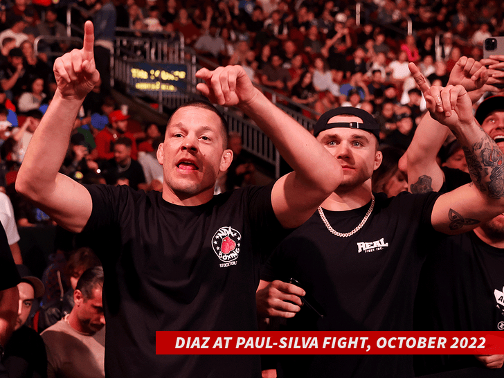 Diaz at Paul-Silva Fight, October 2022