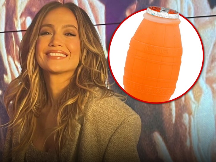 Jennifer Lopez and Orange Drink