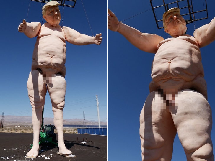 43-Foot-Tall Naked Donald Trump Towers Over Las Vegas Freeway