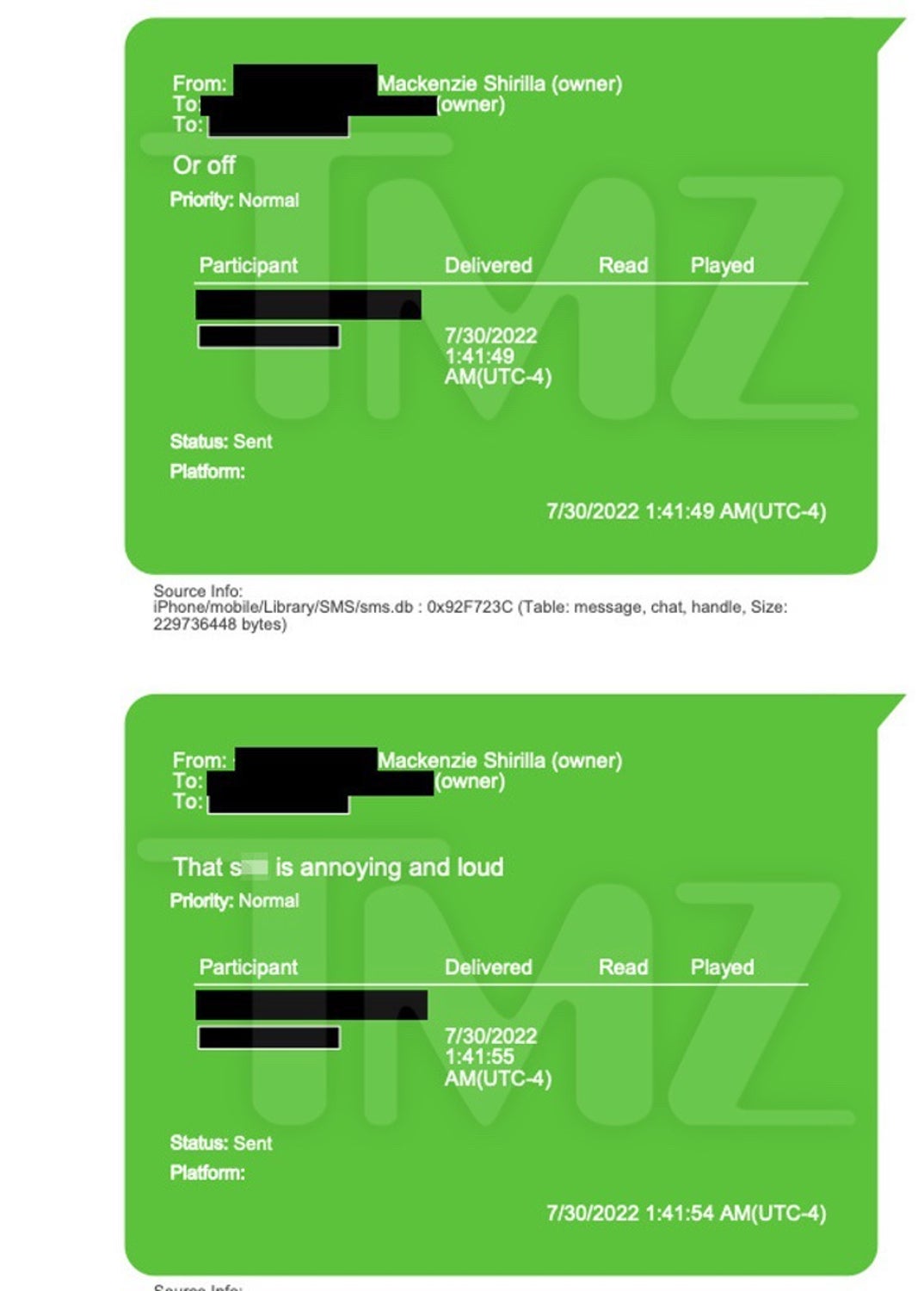 Mackeznie Shirilla Last Texts With Dominic Russo 14