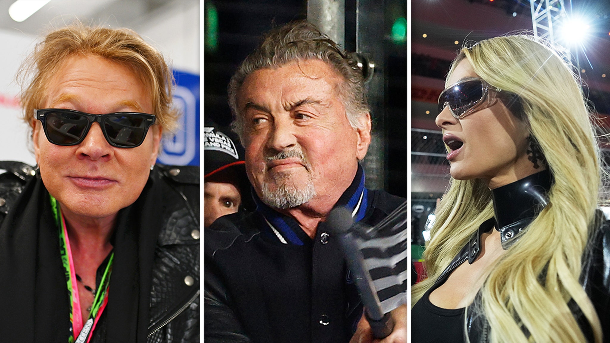 Sly, Paris, Axl and Other Celebs Watch Las Vegas Grand Prix