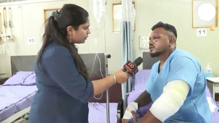 The only Indian jet crash survivor escapes from the wreck in video, details escape