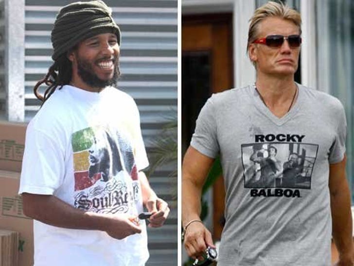 Ziggy Marley and Dolph Lundgren