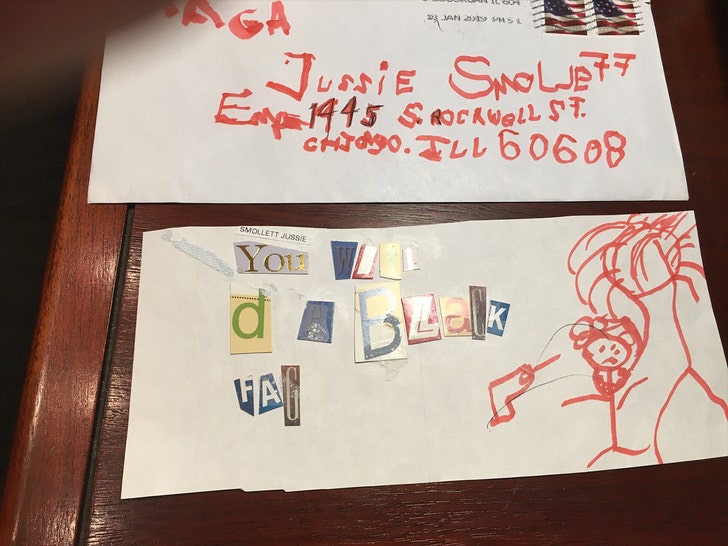 Fake letter from Jussie Smollett