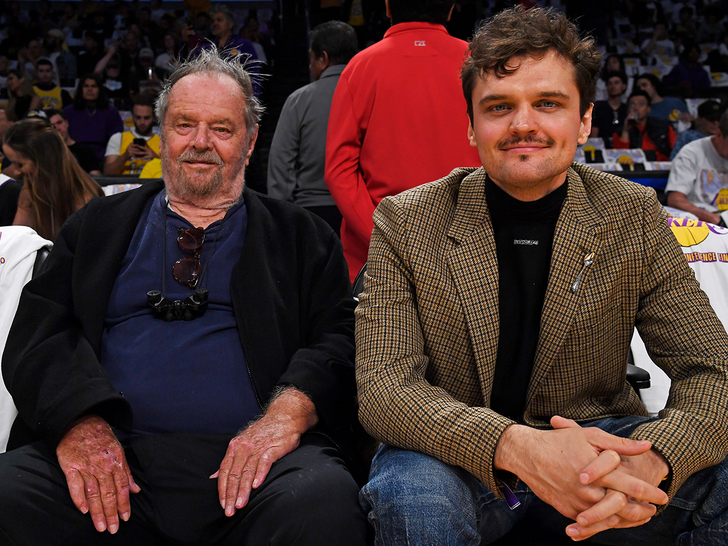 Jack Nicholson, left with his son Ray Nicholson