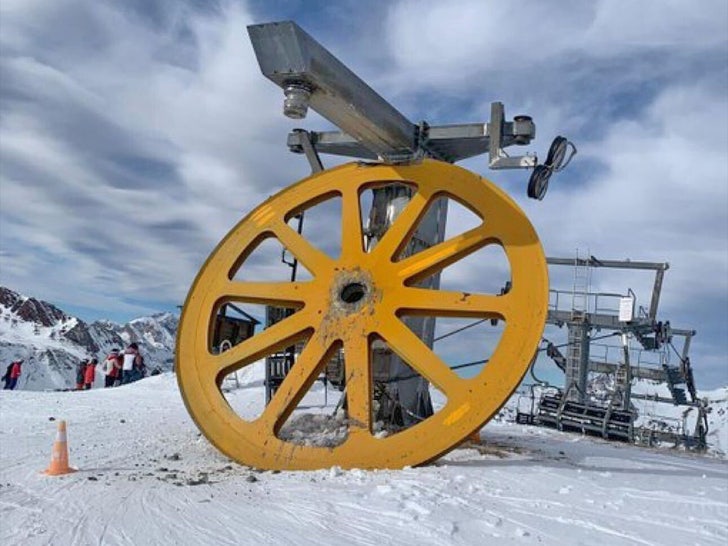 broken wheel ski lift spain no credit