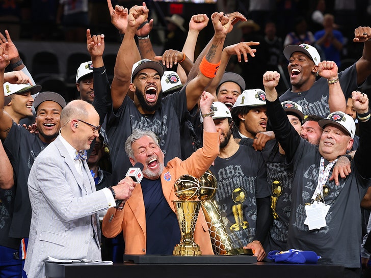 New York Knicks Celebrate Win
