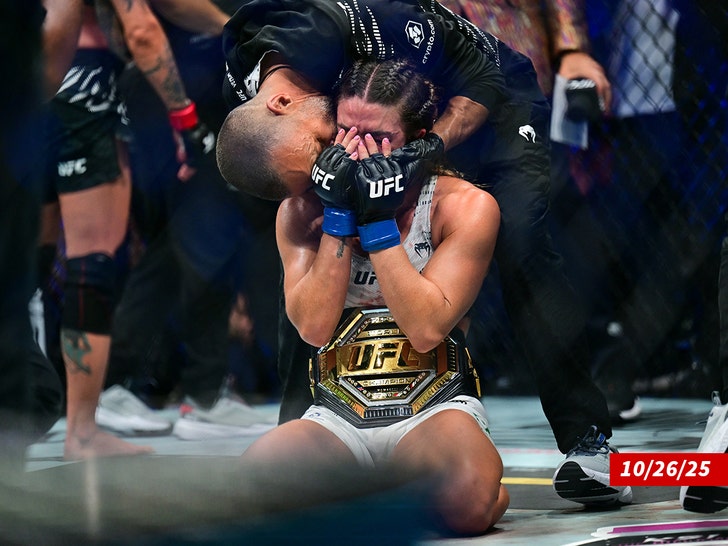 Mackenzie Dern reacts after defeating Brazil's Virna Jandiroba getty