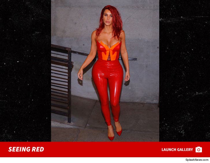 Kim Kardashian Seeing Red