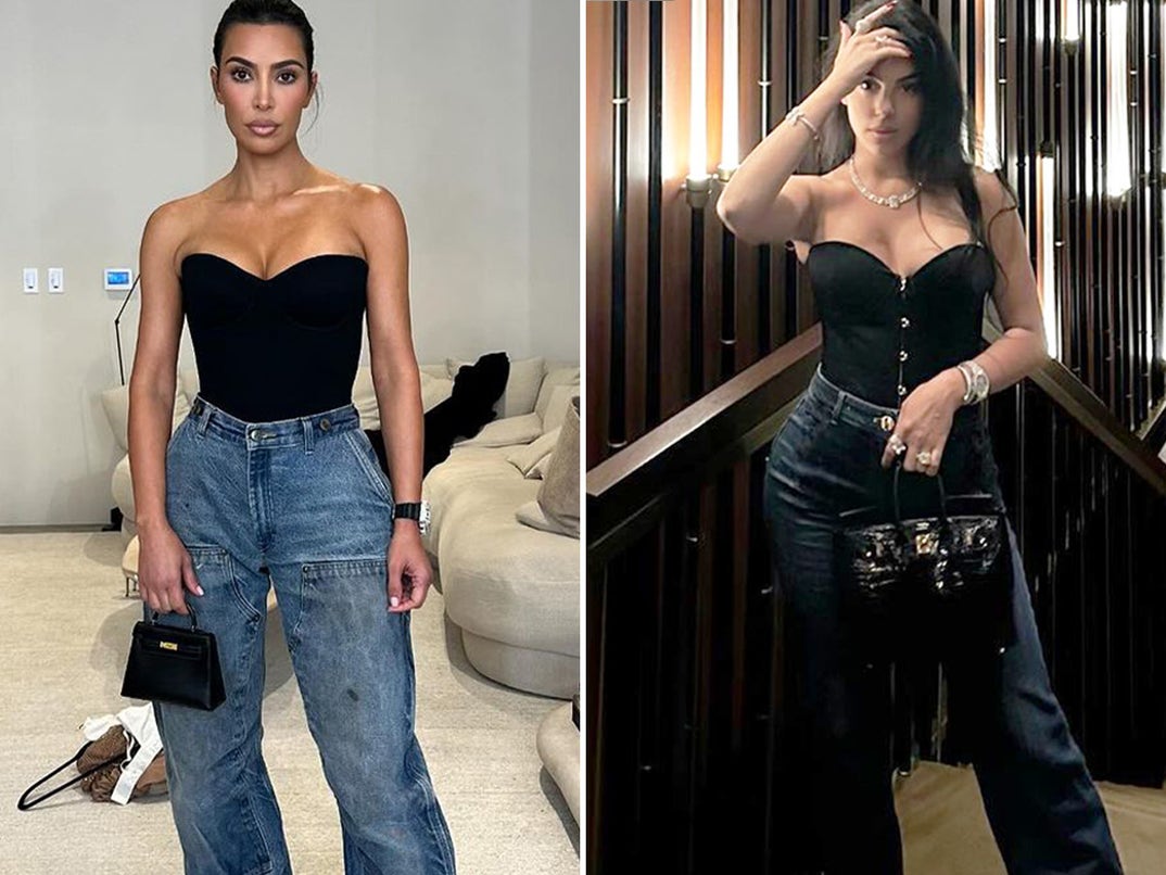 Kim Kardashian vs. Georgina Rodriguez -- Brunette Baddies Edition