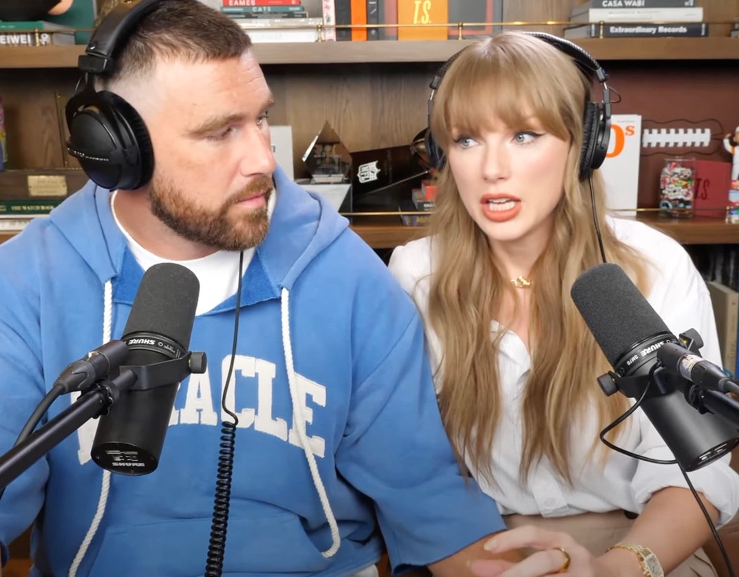 Taylor Swift Travis Kelce Handsy New Heights Podcast 24