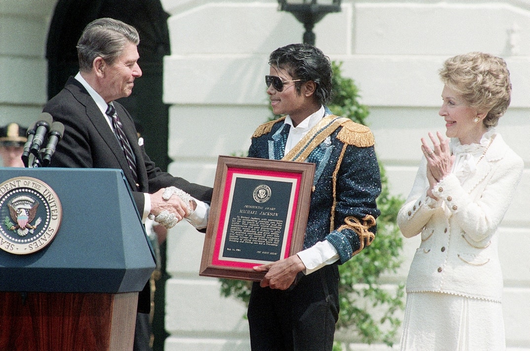 After lending his hit song Beat It to a campaign against drunk driving, Michael Jackson was rewarded with a Presidential Special Achievement Award by President Ronald Reagan in 1984.