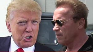 Donald Trump -- Face-to-Face with Replacement Arnold Schwarzenegger at Debate