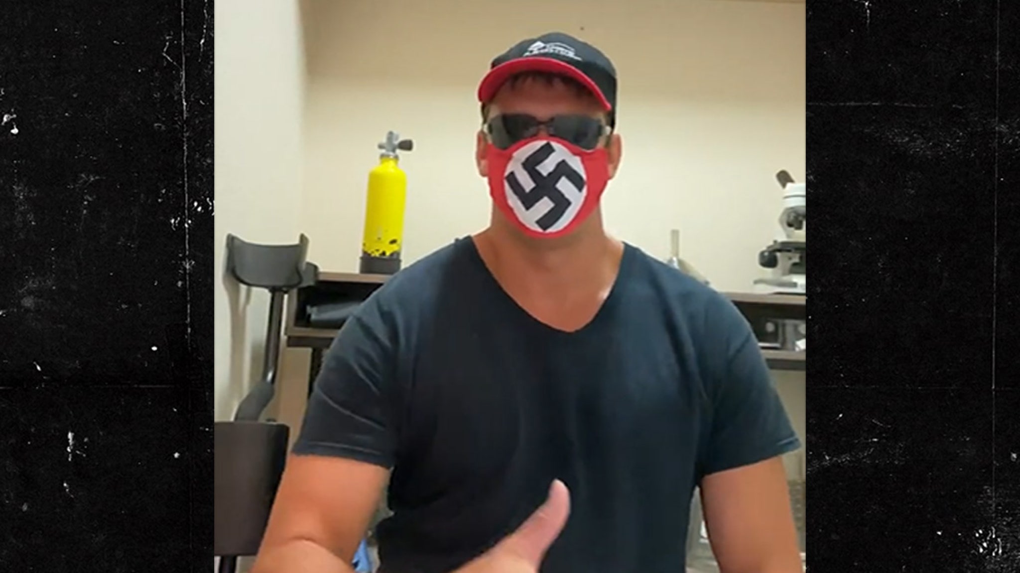Redneck Shows Off New Swastika Face Mask, Explains Rationale - TMZ