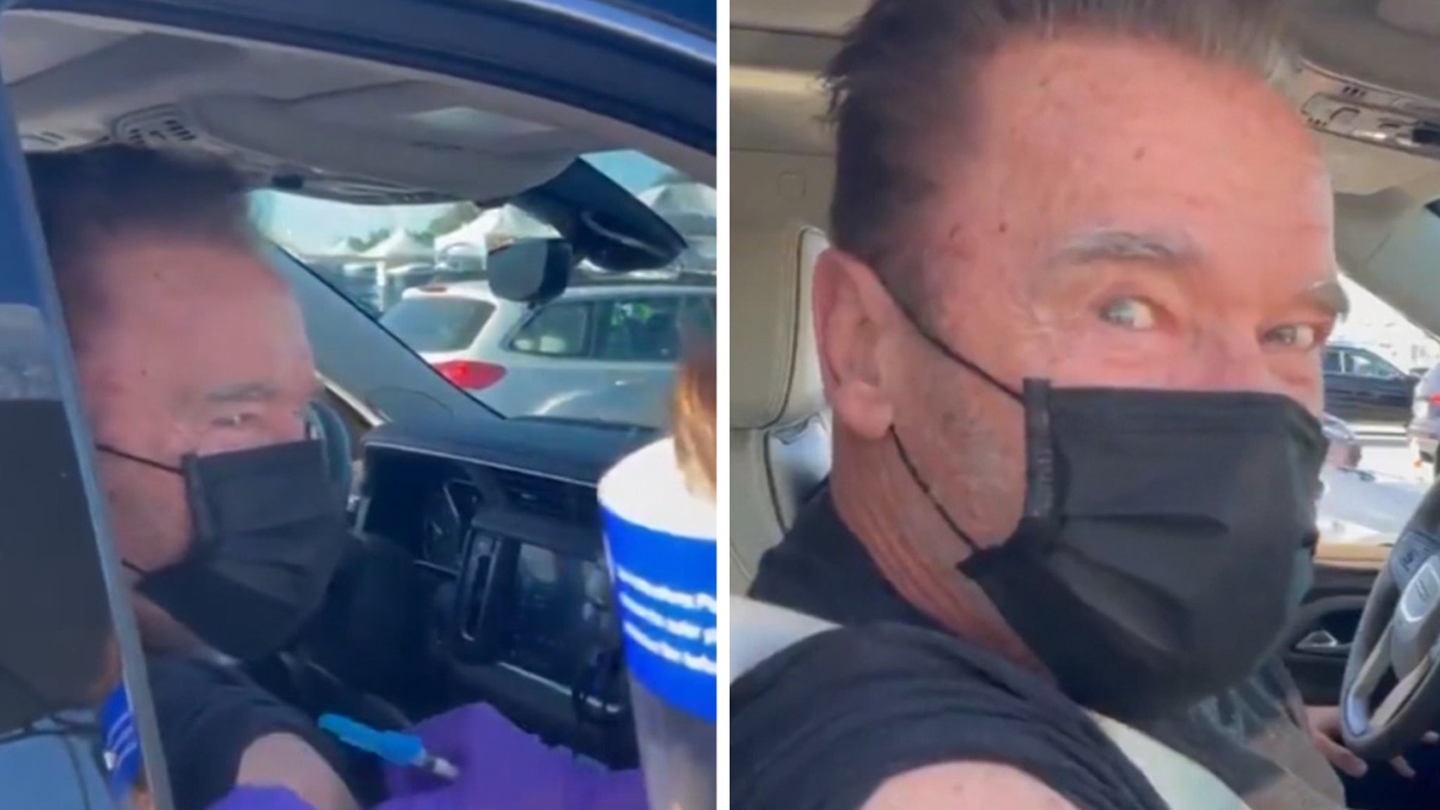 Arnold Schwarzenegger Receives COVID-19 Vaccine at Dodger Stadium
