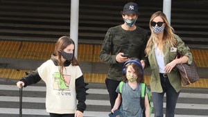 Adrien Brody Hangs with GF, Harvey Weinstein's Ex, and Her Kids