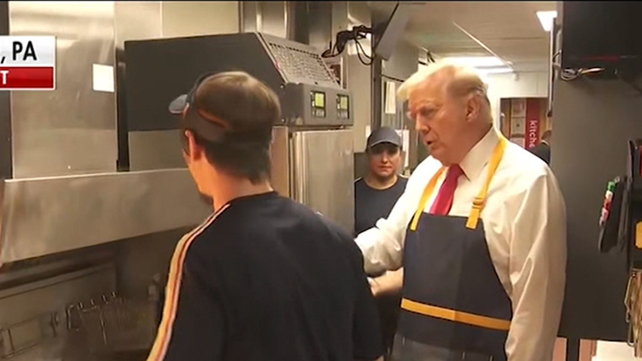 Donald Trump Learns to Make McDonald's Fries at Campaign Stop in Pennsylvania