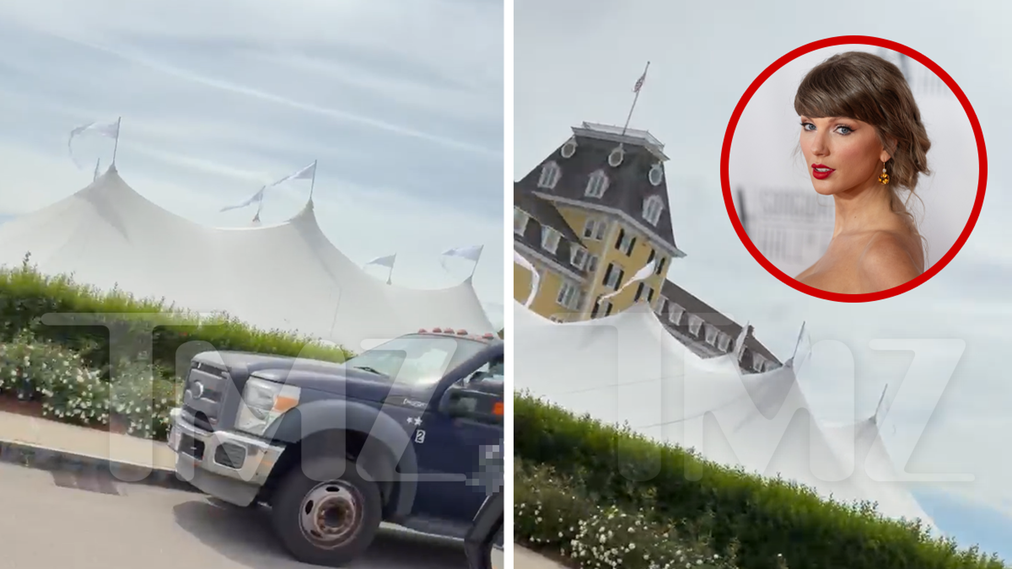 Taylor Swift: Huge Tent Set Up Down The Street From Singer's R.I. House Amid Wedding Speculation