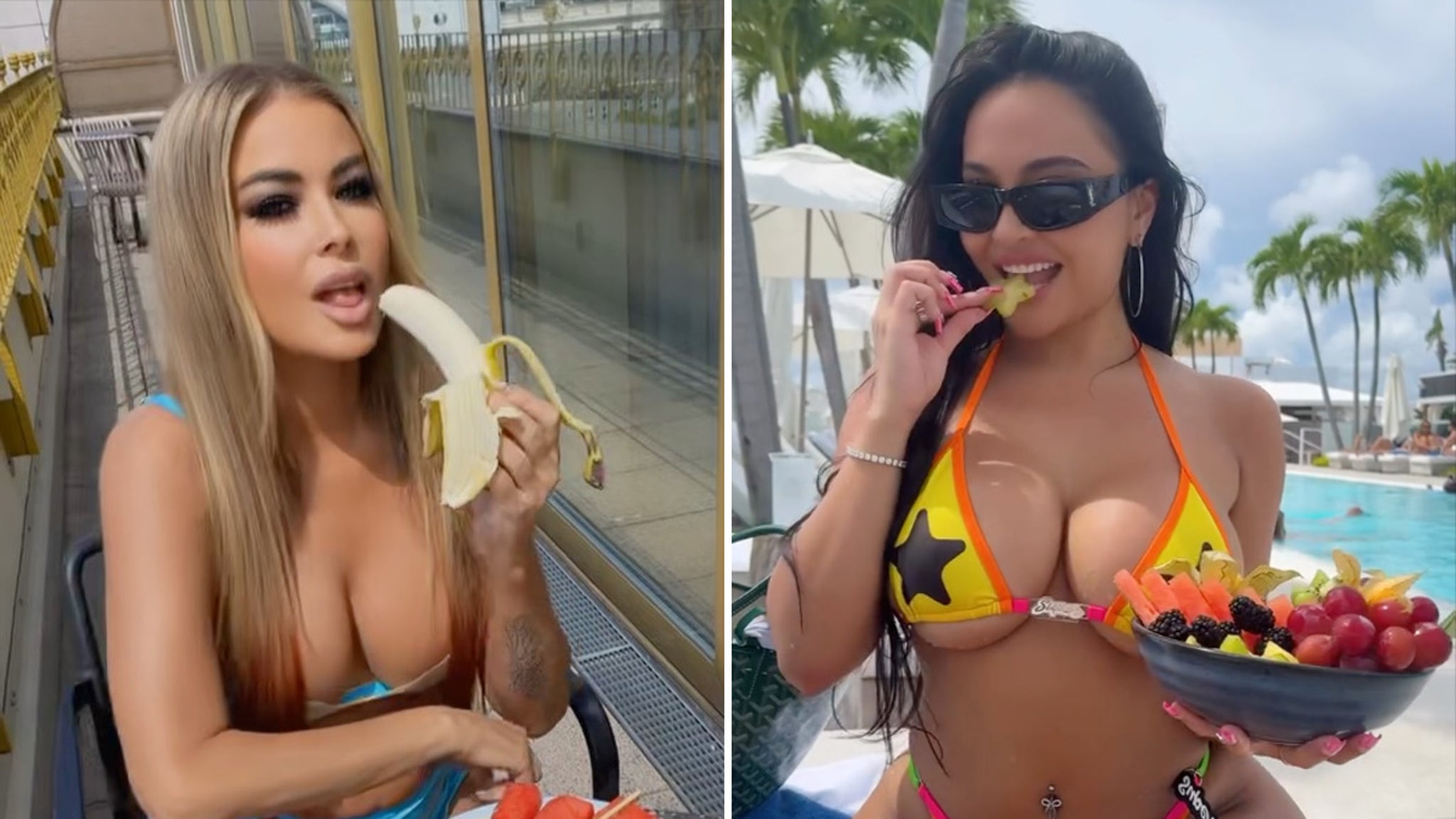 Carmen Electra vs. Stella Hudgens Who'd You Rather?! Fruity Females